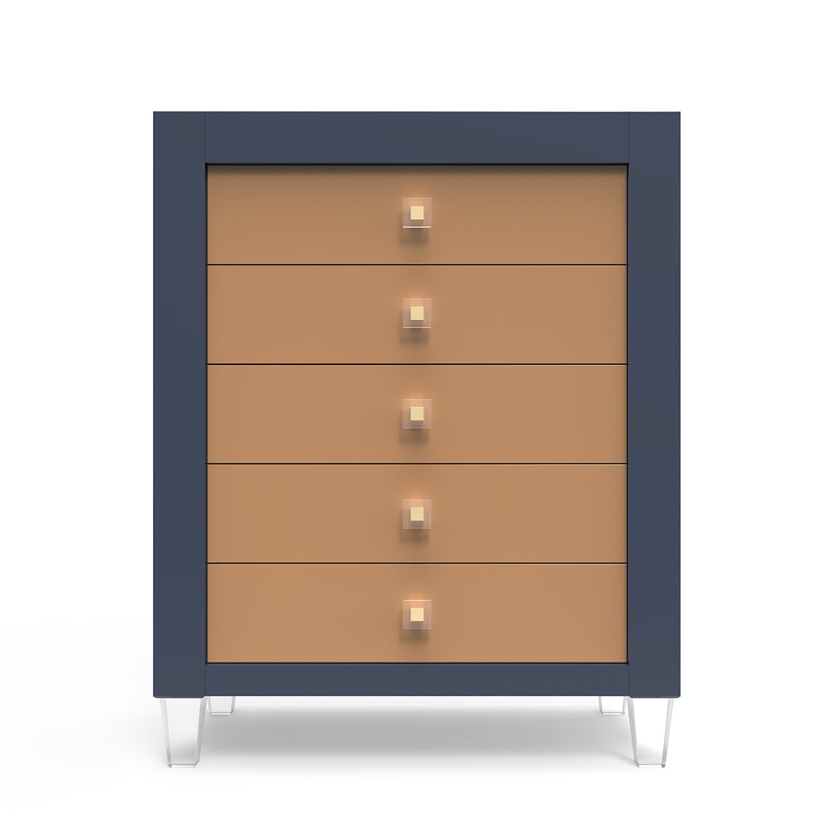 Comodă Înaltă Millenario din Lemn Masiv cu 5 Sertare