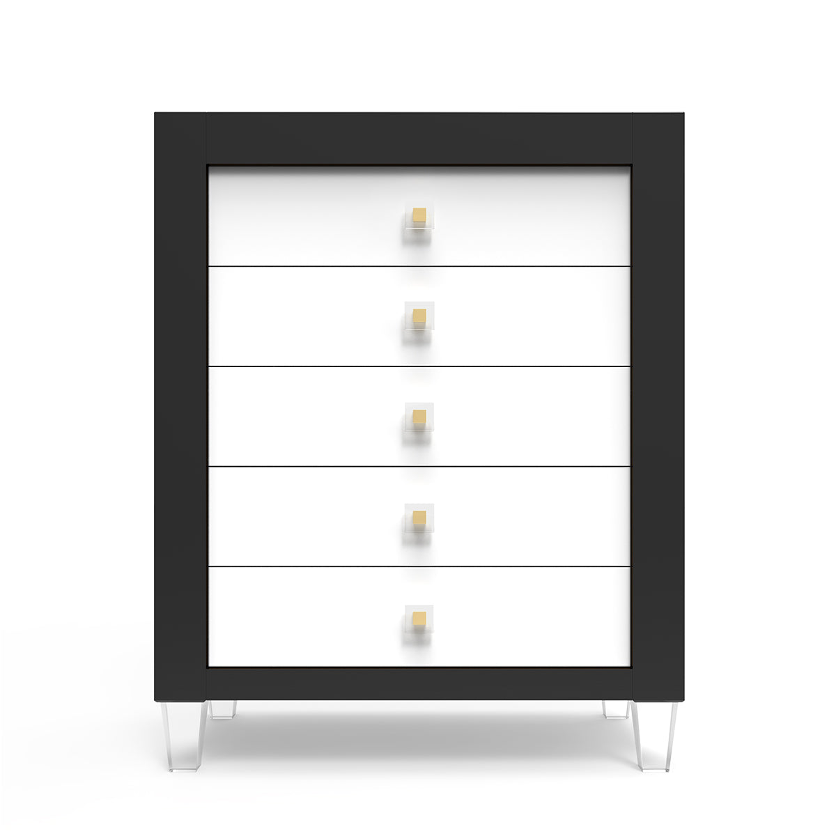 Comodă Înaltă Millenario din Lemn Masiv cu 5 Sertare