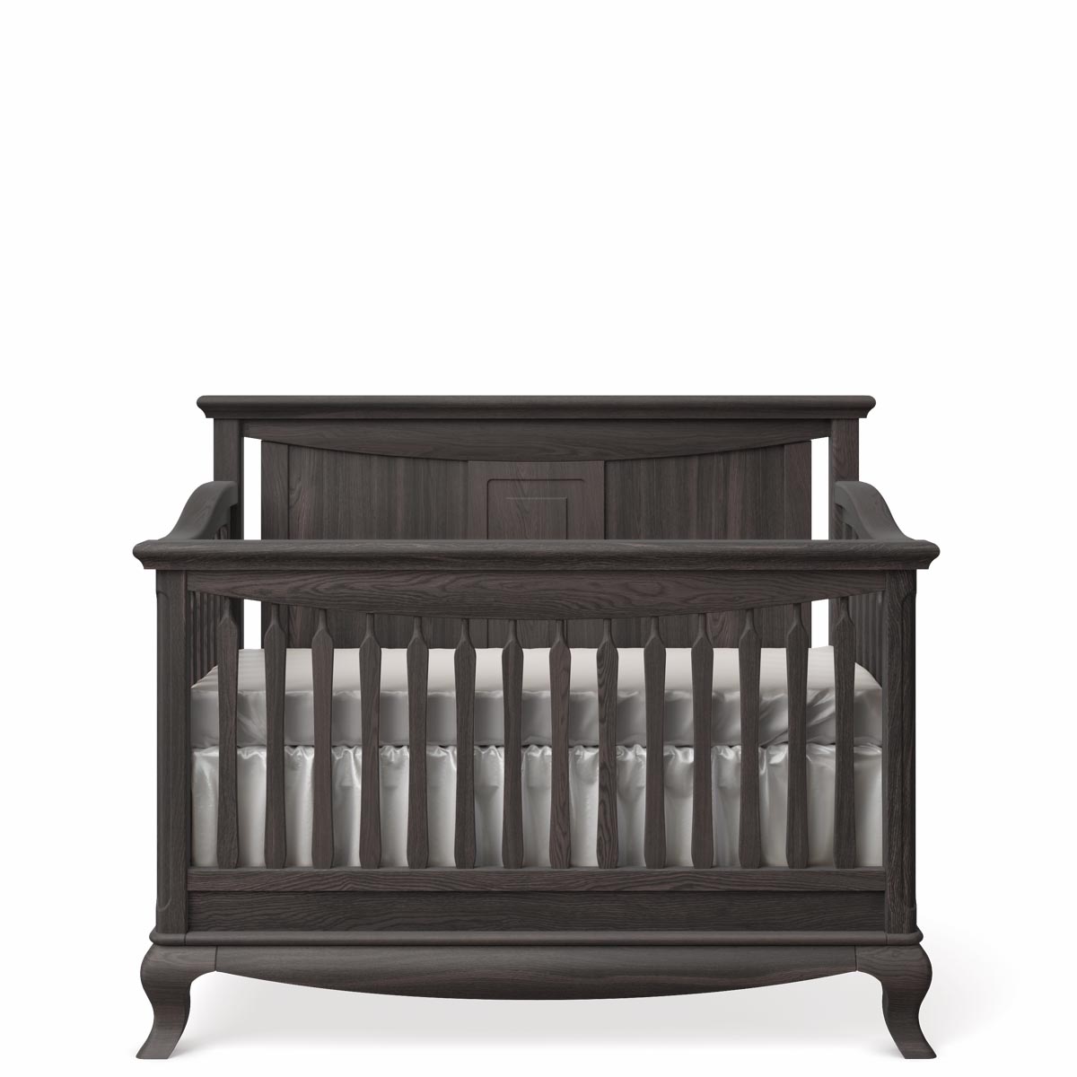 Pătuț Convertibil Antonio cu Spate Plin din Lemn Masiv