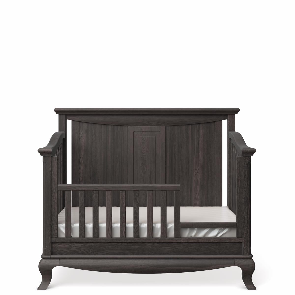 Pătuț Convertibil Antonio cu Spate Plin din Lemn Masiv