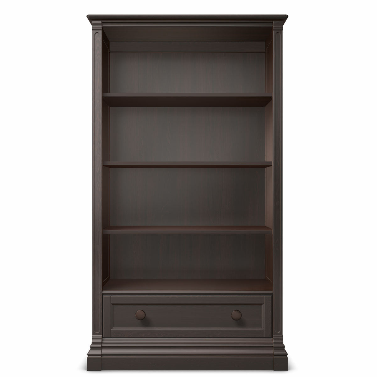 Bibliotecă Imperio din Lemn Masiv cu 3 Rafturi și Sertar Inferior