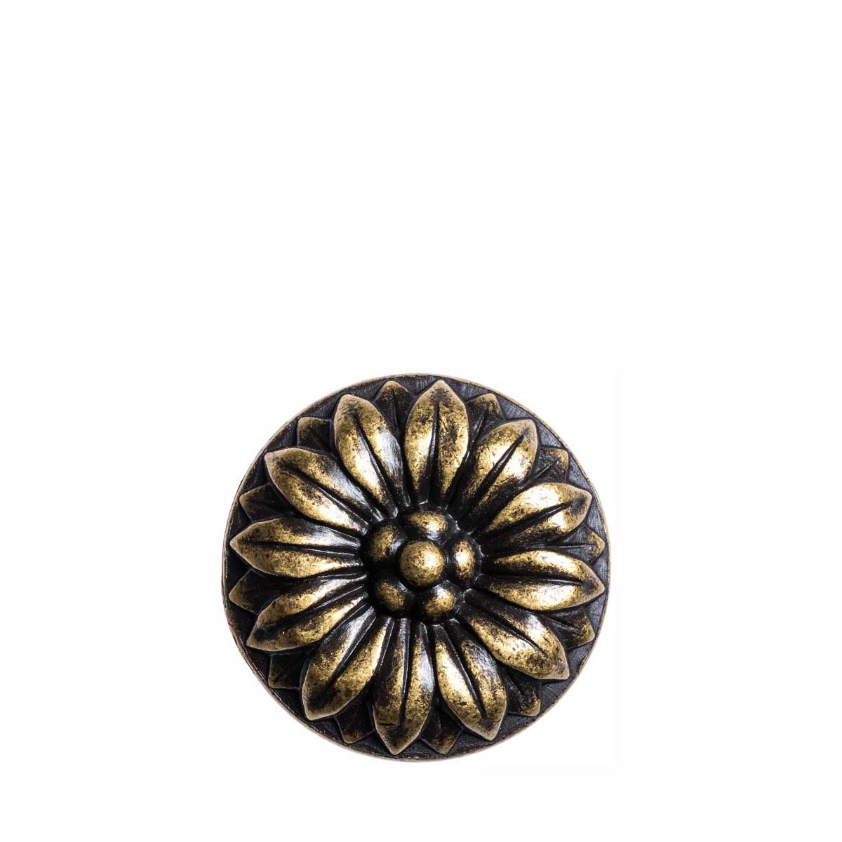 Buton Floare Rotunda | Bronz