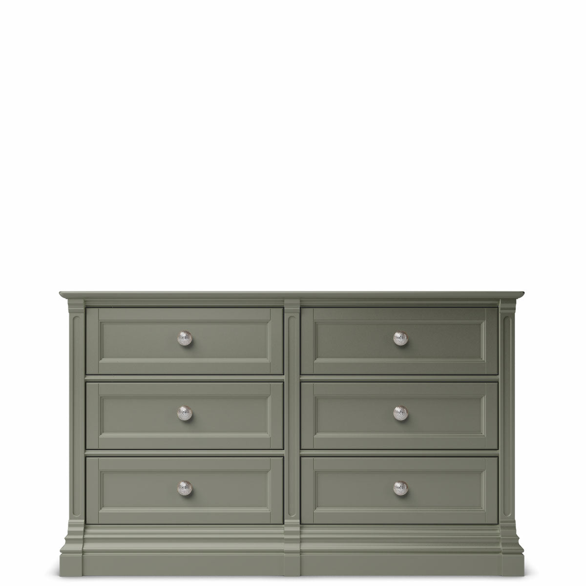 Comodă Dublă Imperio din Lemn Masiv cu 6 Sertare