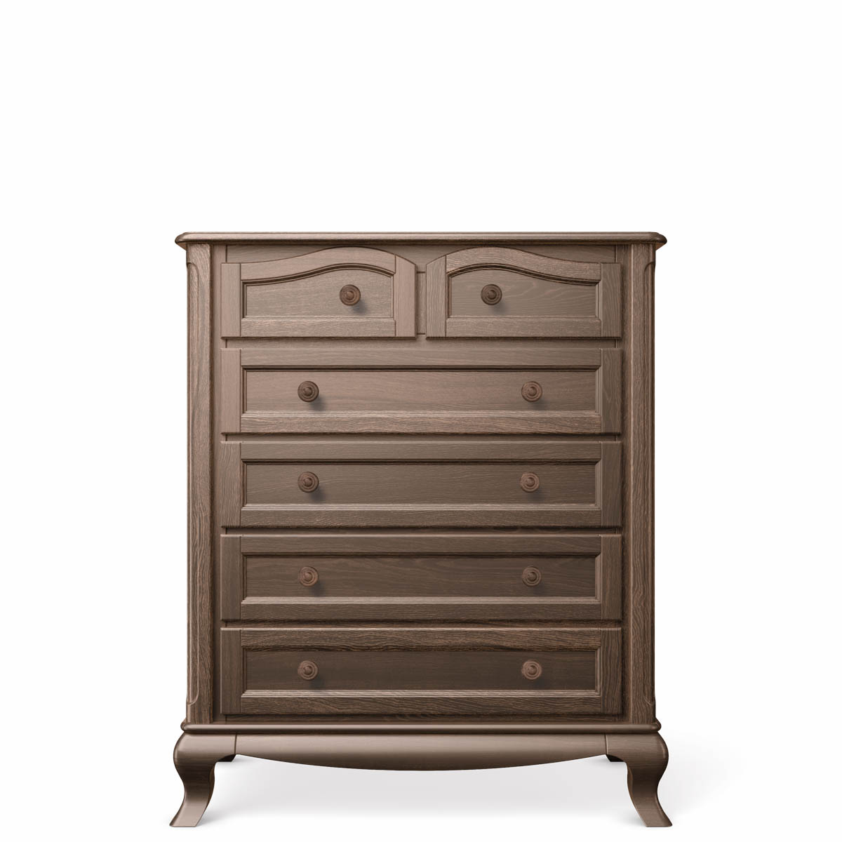 Comodă Cleopatra cu Șase Sertare din Lemn Masiv