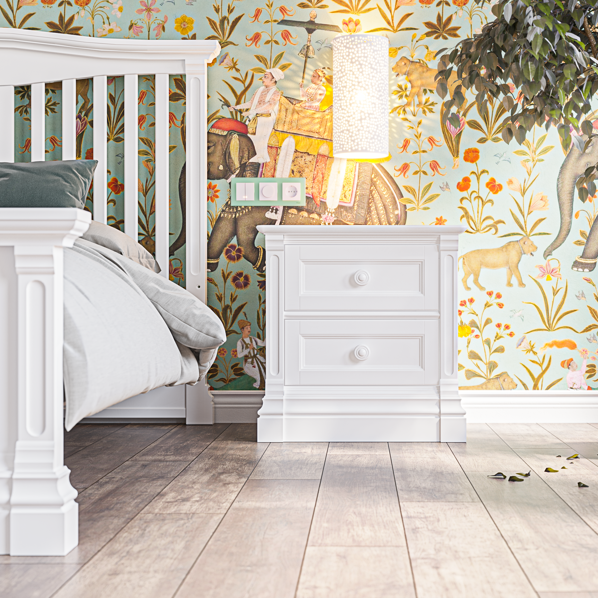 Noptieră din Lemn Masiv Imperio