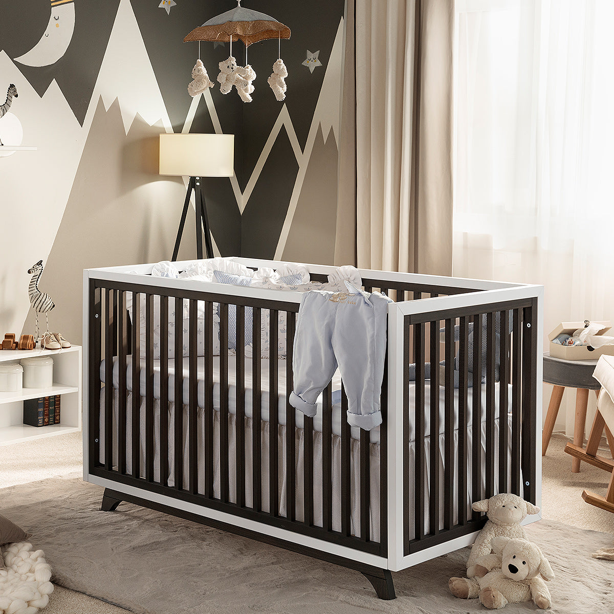 Patut convertibil Uptown ABC din Lemn Masiv