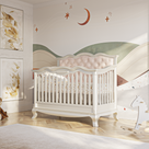 Patut convertibil Cleopatra cu panou tapitat