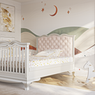 Patut convertibil Cleopatra cu panou tapitat