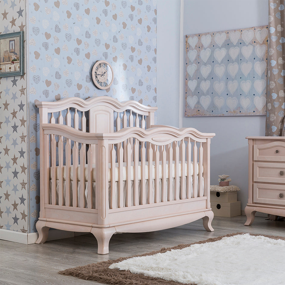 Pătuț Convertibil Cleopatra cu Baluștri din Lemn Masiv