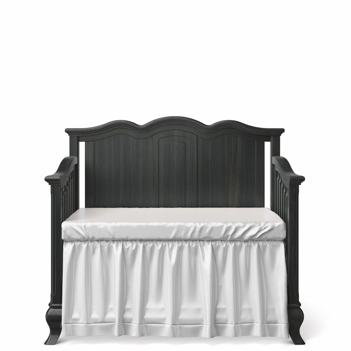 Pătuț Convertibil Cleopatra cu Spate Plin din Lemn Masiv