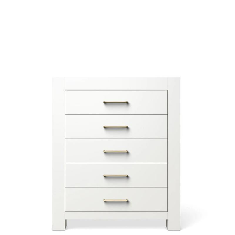 Comodă Înaltă Ventianni din Lemn Masiv cu 5 Sertare