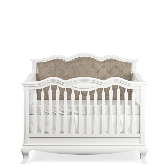 Patut convertibil Cleopatra cu panou tapitat