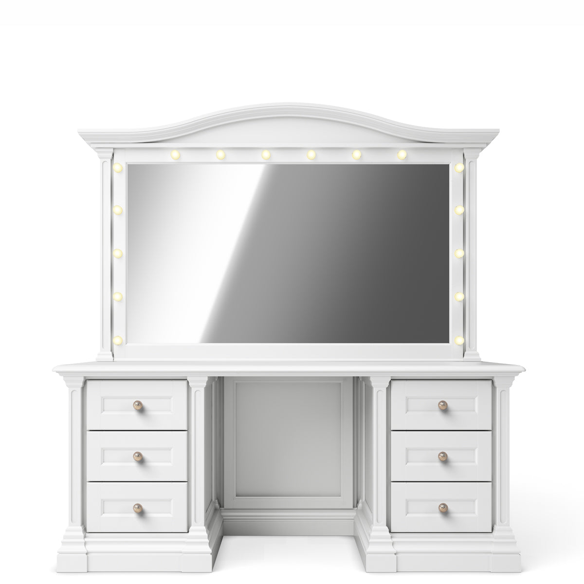 Toaletă de Machiaj Imperio din Lemn Masiv cu 6 sau 7 Sertare